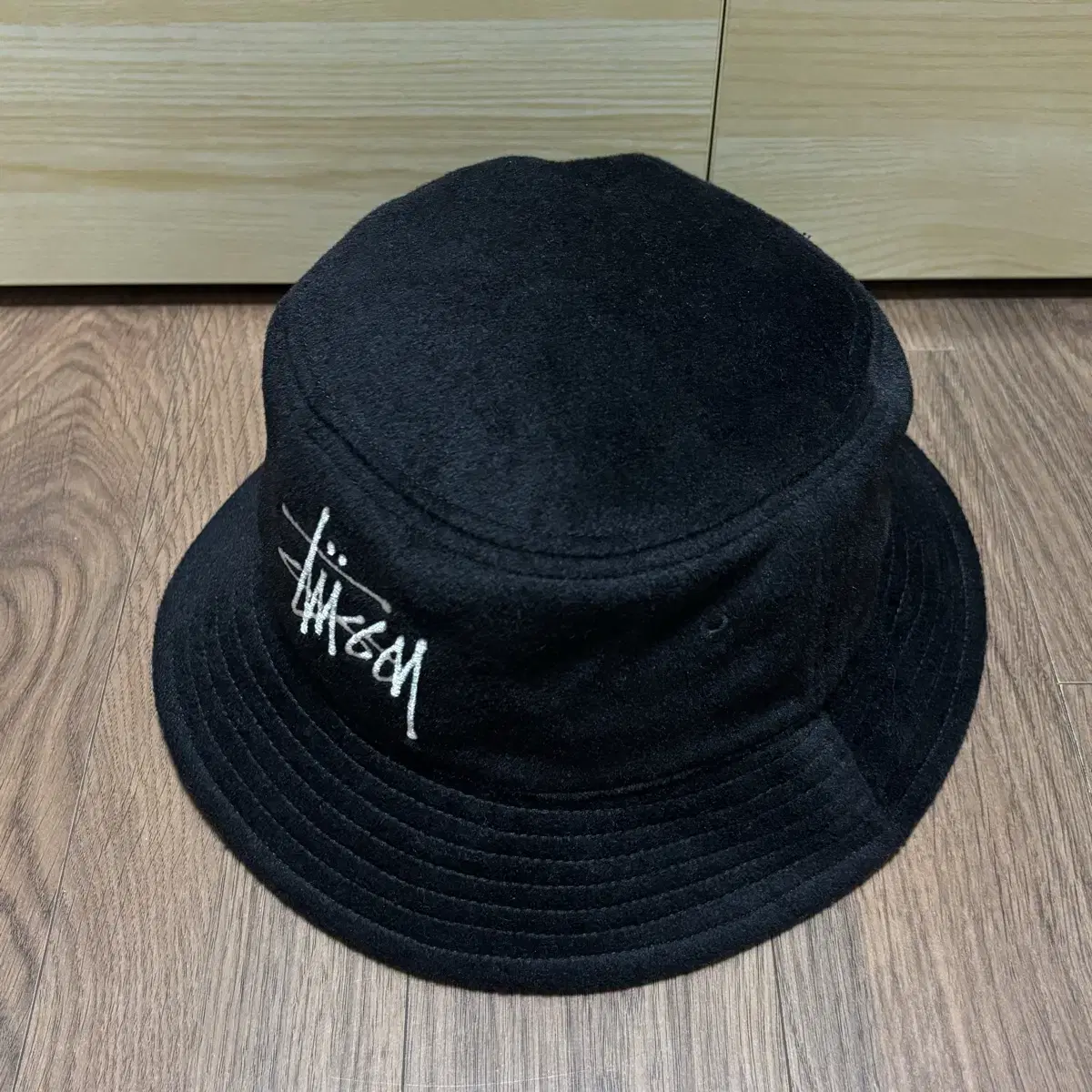 帽子 Stussy Swirl Knit Bucket Hat black Stussy - BLACK SWIRLY S KNIT BUCKET HAT – LE LABO STORE